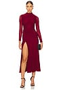 view 1 of 3 Liyana Ruched Mesh Dress in Berry