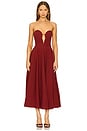 view 1 of 3 x REVOLVE Opal Volume Midi Dress in Burgundy