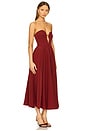 view 2 of 3 x REVOLVE Opal Volume Midi Dress in Burgundy