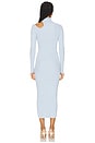 view 3 of 3 Olesa Asymmetric Knit Dress in Soft Blue
