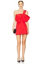 view 1 of 3 Bella Bow Mini Dress in Fire Red