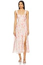 view 1 of 3 Esra Printed Midi Dress in Pink Floral