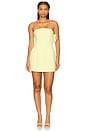 view 1 of 3 Karoline Hourglass Mini Dress in Canary Yellow