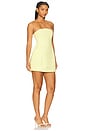 view 2 of 3 Karoline Hourglass Mini Dress in Canary Yellow