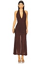 view 1 of 3 x REVOLVE Sephera Halter Mesh Midi Dress in Chocolate