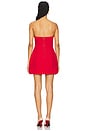 view 3 of 3 ROBE COURTE KAROLINE HOURGLASS in Deep Red