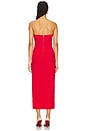 view 3 of 3 NIKKI STRAPLESS MIDI DRESS in Deep Red