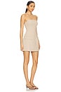 view 2 of 3 Madeline Hour Glass Mini Dress in Tan