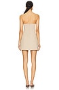 view 3 of 3 Madeline Hour Glass Mini Dress in Tan