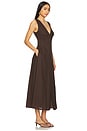 view 2 of 3 Cordelia Linen Midi Dress in Chocolate