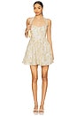 view 1 of 4 Pollie Halter Mini Dress in Yellow Floral