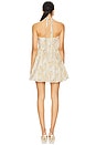 view 3 of 4 Pollie Halter Mini Dress in Yellow Floral