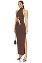 view 1 of 4 Neve Collar Maxi Dress in Chocolate