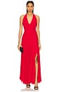 view 1 of 3 Mave Halter Neck Maxi Dress in Deep Red