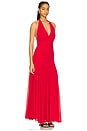 view 2 of 3 Mave Halter Neck Maxi Dress in Deep Red