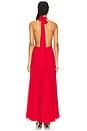 view 3 of 3 Mave Halter Neck Maxi Dress in Deep Red