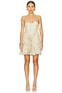 view 1 of 3 Ashta Corset Mini Dress in Soft Yellow