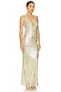 view 2 of 4 SEQUIN ROBE MI-LONGUE ELODA in Green Floral