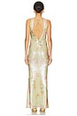 view 3 of 4 SEQUIN ROBE MI-LONGUE ELODA in Green Floral