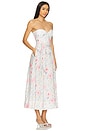 view 2 of 3 Floral Printed Tie Midi Dress in Summer White Floral