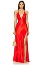 view 1 of 3 Yve Halter Dress in Fire Red