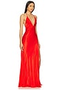 view 2 of 3 Yve Halter Dress in Fire Red