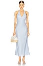 view 1 of 3 Paola Halter Midi Dress in Soft Blue