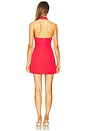 view 3 of 3 Nevelle Hourglass Halter Dress in Flame Red