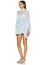 view 3 of 4 ROBE MINI VOLANTÉE ANYSSA in Soft Blue