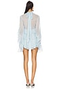 view 4 of 4 ROBE MINI VOLANTÉE ANYSSA in Soft Blue