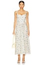 view 1 of 4 VESTIDO MIDI BORDADO ADALINE in Blue White