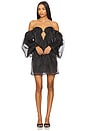 view 4 of 4 MINIVESTIDO VOLUMOSO FREDA in Black
