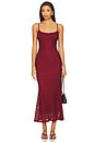 view 1 of 3 Louisa Mesh Midi Dress in Burgundy