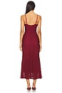 view 3 of 3 Louisa Mesh Midi Dress in Burgundy