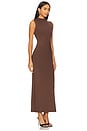 view 2 of 3 Veneda High Neck Maxi Dress in Chocolate