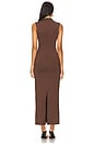 view 3 of 3 Veneda High Neck Maxi Dress in Chocolate