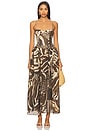 view 1 of 3 Estie Printed Maxi Dress in Brown Animal