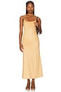 view 1 of 3 Nadira Faux Suede Dress in Soft Camel