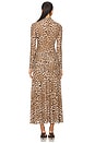 view 3 of 3 VESTIDO MIDI DE MALHA ESTAMPADA LEA in Brown Leopard