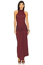 view 1 of 3 Isadora Maxi Tie Front Dress in Deep Plum