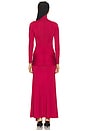 view 3 of 3 Alix Maxi Tie Front Dress in Burgundy