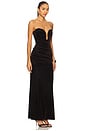 view 2 of 3 Elvira Velvet Maxi Dress in Chocolate