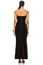 view 3 of 3 Elvira Velvet Maxi Dress in Chocolate