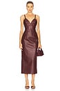view 1 of 3 Estine Midi Dress in Burgundy