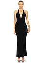 view 1 of 3 Elvira Halter Maxi Dress in Black