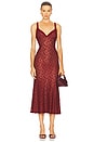 view 1 of 4 ALEGRA 미디 원피스 in Burgundy
