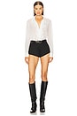 view 5 of 6 Jayla Faux Suede Mini Short in Black