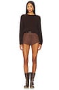 view 5 of 6 x REVOLVE Jayla Faux Suede Mini Short in Chocolate