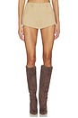 view 1 of 6 Jayla Vegan Leather Short in Soft Beige