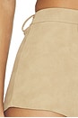 view 6 of 6 Jayla Vegan Leather Short in Soft Beige